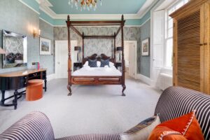 'Cat Bells' suite - ensuite king size bedroom with views across Derwentwater to Cat Bells.